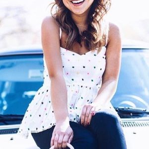 H&M Polka Dot Peplum Top